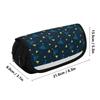Pen Case Two Compartment Double Zipper 300D Polyester with Double Compartments for School Office Travel for Daily School Use