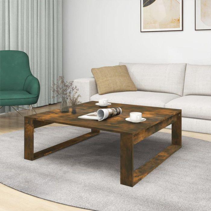VidaXL Table basse Chêne fumé 100x100x35 cm Bois d'ingénierie 815999