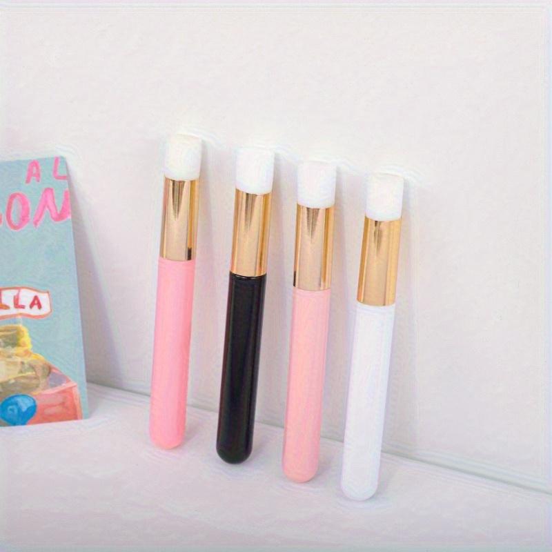 4 шт. Красивая кисть для наращивания ресниц, кисть для очистки, кисть для ресниц, кисть для носа, кисть для макияжа с плоской головкой и мягкой щетиной для боковой поверхности носа