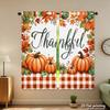 Комплект Высококачественные Цифровые Печатные ШторыТыквы Акварельные на День Благодарения Клетчатая Скатерть Осенние ЛистьяДомашние Шторы Из Полиэстера