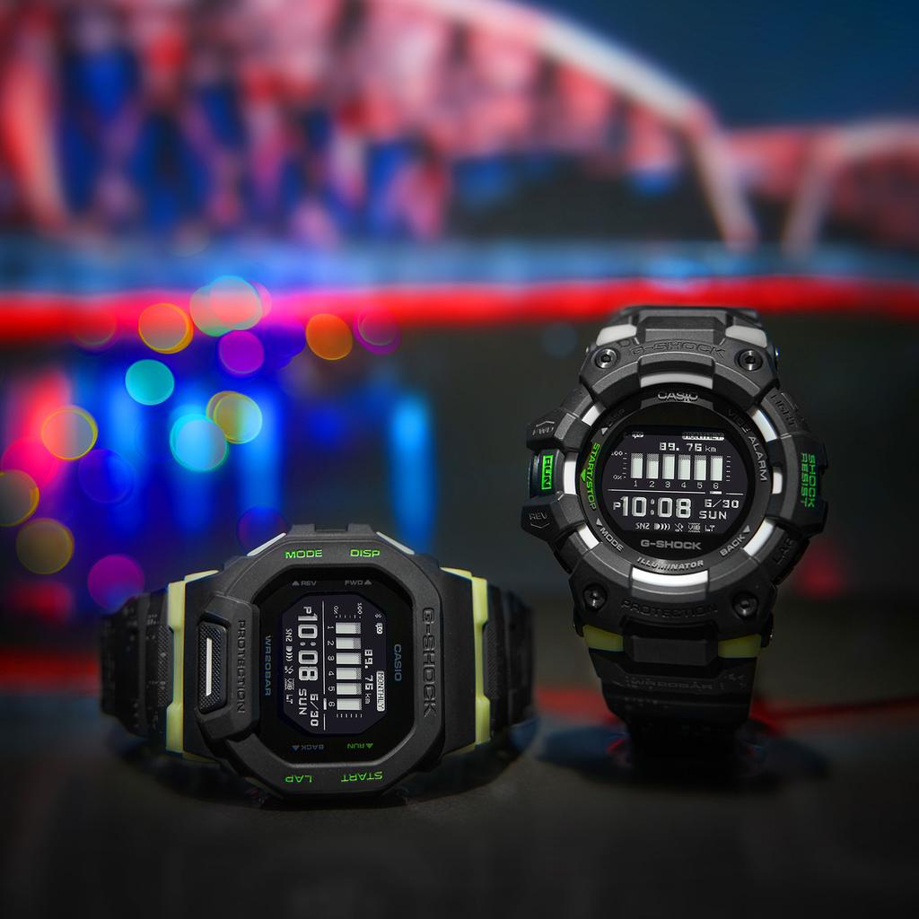 Casio Мужские кварцевые часы G-SHOCK с полимерным ремешком, водонепроницаемость 200 м, ударопрочность GBD-100LM-1