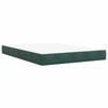 Box Spring Bed with Mattress Dark Green 140 x 190 cm Velvet