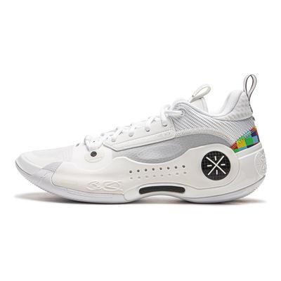 Li Ning WOW 10 Way Of Wade 10 Нескользящие Износостойкие Низкие Баскетбольные Кроссовки Мужские Белый Серый ABAS083-12