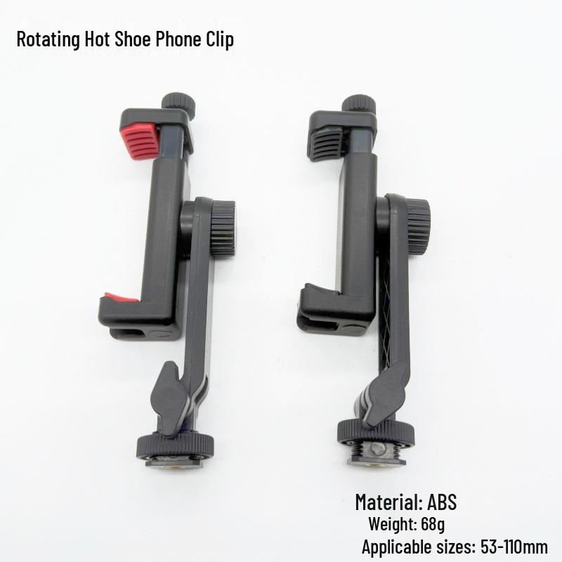 Multi-Angle Rotating Phone & Cold Shoe Mount for DSLR & Live Streaming