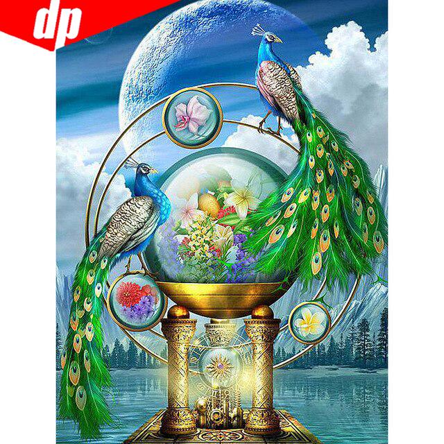 5d Алмазная картина Полная дрель Круглые картинки со стразами Животные Наборы для вышивки крестом