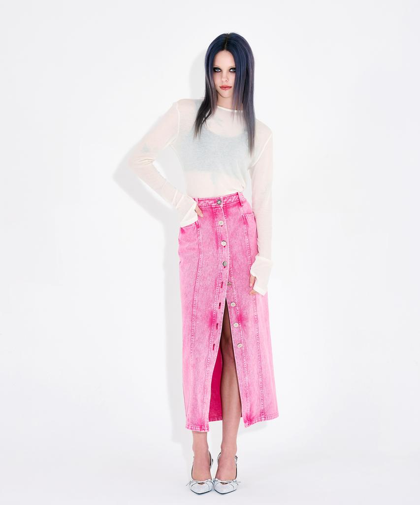Длинная джинсовая юбка Wordog Vintage Washed