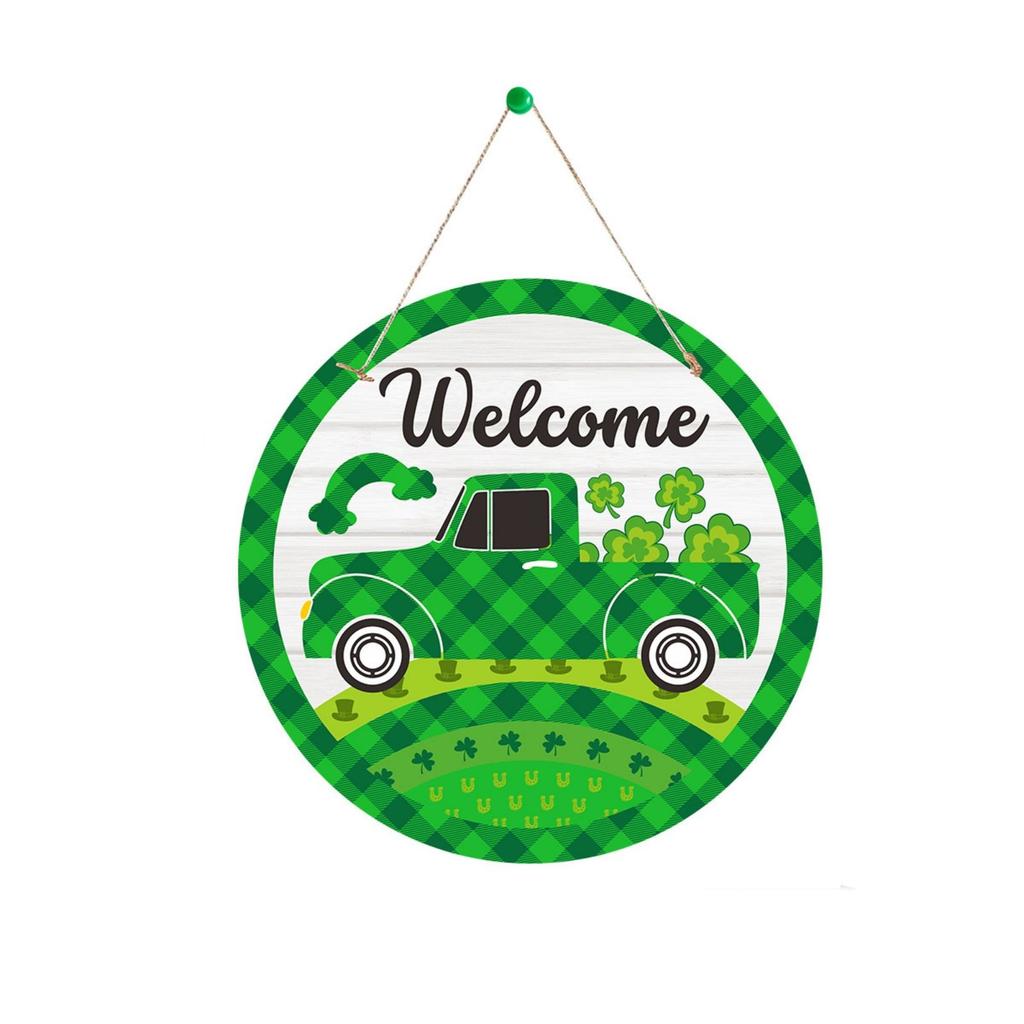 Улица. Украшения ко Дню Святого Патрика Добро пожаловать дверной знак Дверные украшения Украшения ко Дню Святого Патрика