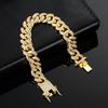 New Luxury Shiny Fashion Bracelet Hip Hop Inlaid Rhinestone Link Chain Bracelet