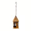 Iron Hanging Castle Candle Holder Rustic Hanging Bird Feeder Rusty Castle Candlestick  for Garden
