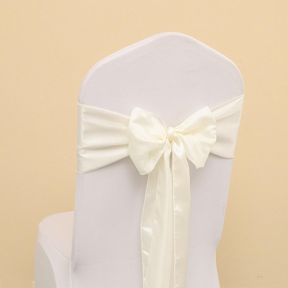 Elegant Design Satin Chair Sashes Butterfly Ties Chair Cover Decoration Festival Celebration