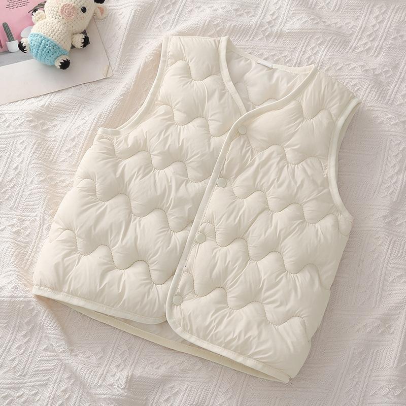 Детский теплый жилет для мальчиков и девочек, однотонные жилеты с хлопковой подкладкой, детская утепленная теплая верхняя одежда