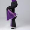 Women Elegant Wide Leg Trousers Flared Pants Dance Pants Practice Dance Performance Costume