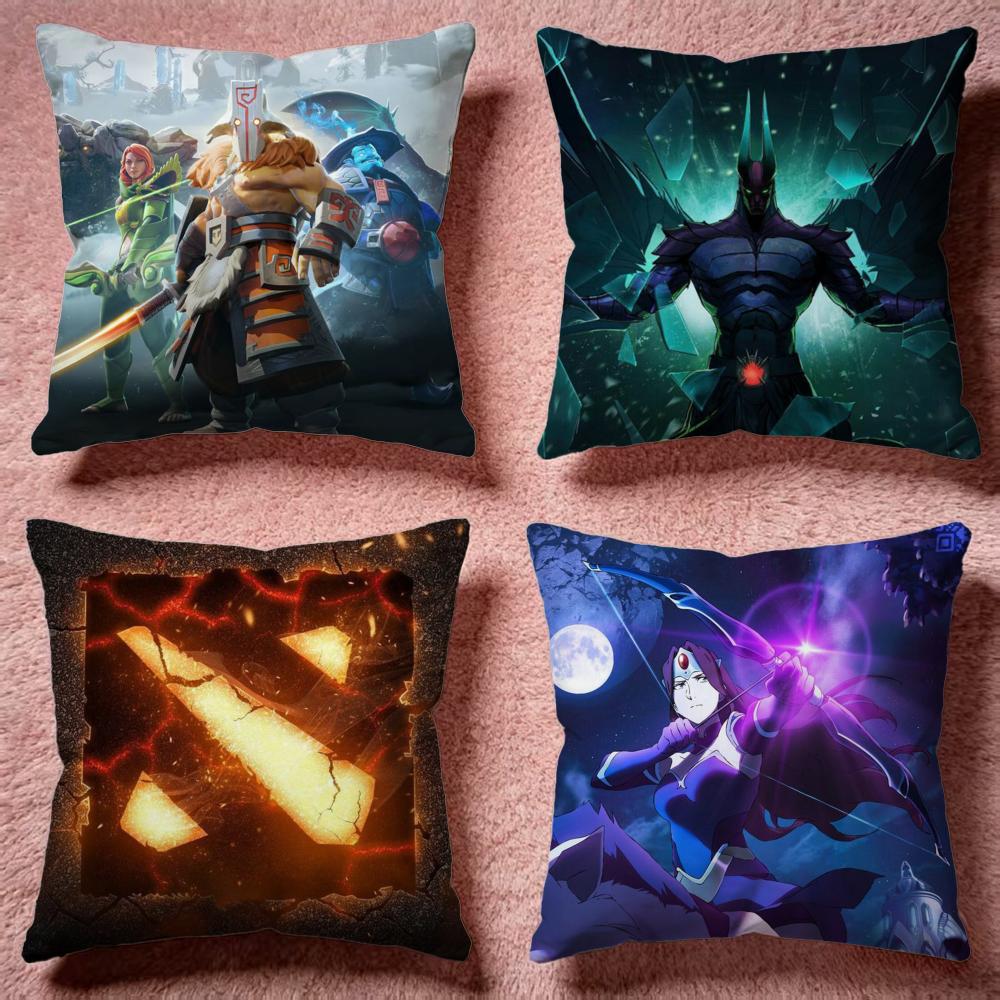 Popular DDota 2 Cushion Cover Premium SkinFriendly Pillow Case MultiPurpose for Home Office Travel