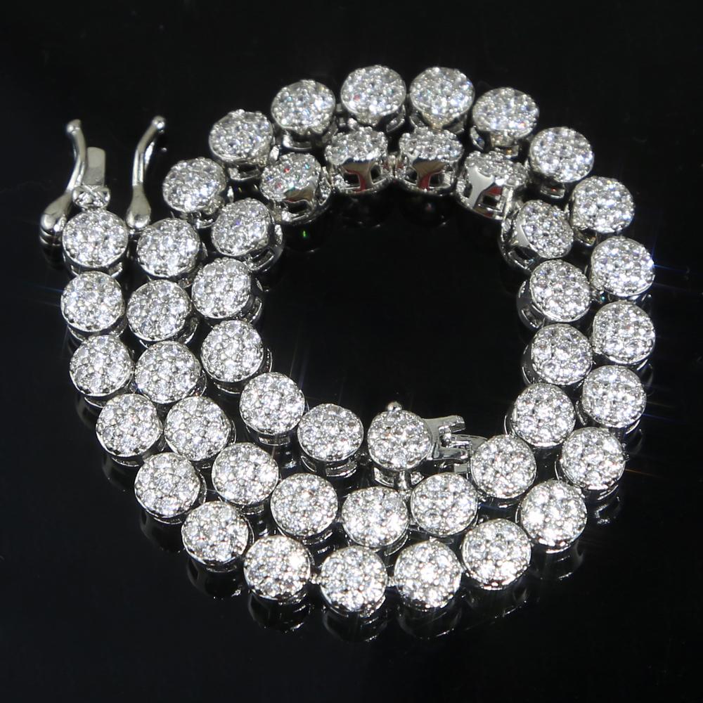 Серебряный цвет Sparking 5a Cz Charm Ankle Round Zircon 5 мм Tennis Chain Ankles Ice Out Bling Cz Hip Hop Fashion Women Jewelry