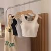 Women's Summer Vest with Chest Pad - Short Style, Hot Girl, Navel-Baring, Sexy Bottoming Vest
