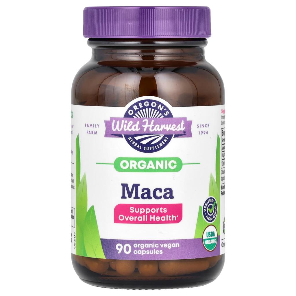 Oregon's Wild Harvest, Органическая мака, 90 органических растительных капсул