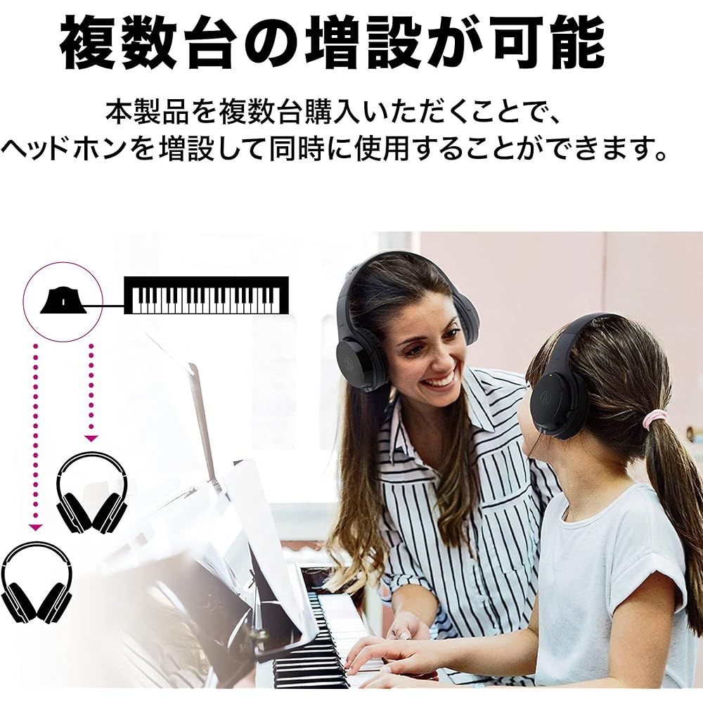 Audio-Technica ATH-EP1000IR Беспроводные наушники для музыкальных инструментов для практики на цифровом пианино, гитаре, бас-гитаре и барабанах / Стриминга видео, Совместимы с
