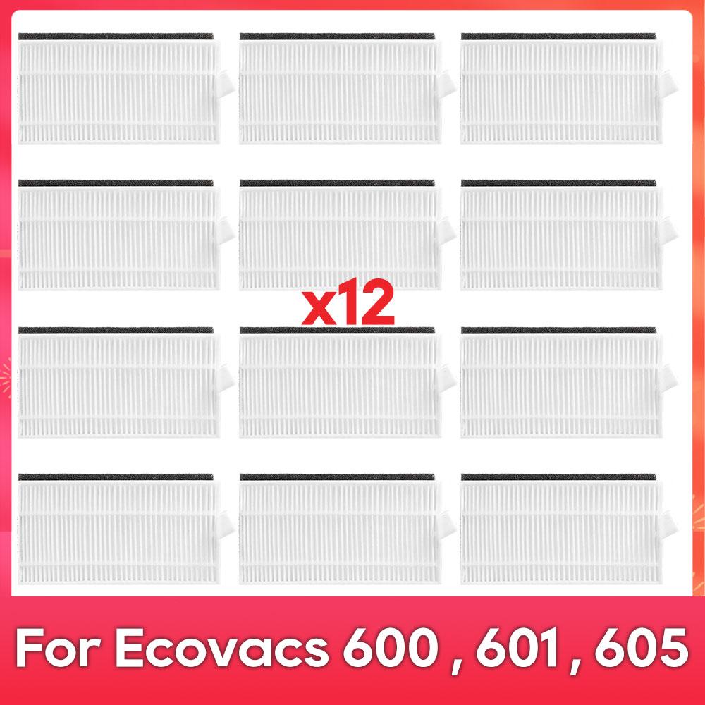 Подходит для ( Ecovacs DEEBOT 600, DO3G, 601, 605 ) Робот-пылесос Ролик Боковая щетка Крышка Фильтр Замена Запасная часть Аксессуар