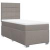 Maison Exclusive - Sommier à lattes de lit avec matelas Taupe 100x200 cm Tissu