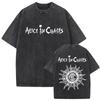 New in Top & Tees Mens T-Shirt Camisetas Rock Band Alice in Chains Dirt Washed Vintage Short Sleeved Round Neck Y2k Tshirt