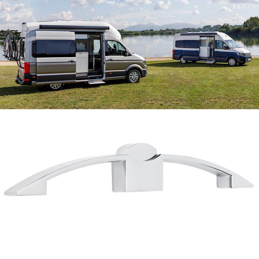 Кнопочная ручка для автофургона, защелка, замок, форма дуги, глянцевое серебро, для автоприцепов, кемперов