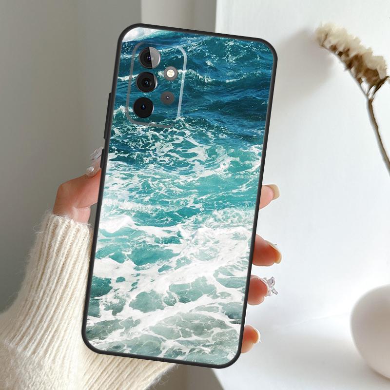 Синие Морские Волны Чехол Для Samsung Galaxy A34 A54 A14 A15 A35 A55 A16 A26 A36 A56 A52 A12 A32 A13 A33 A53 A17