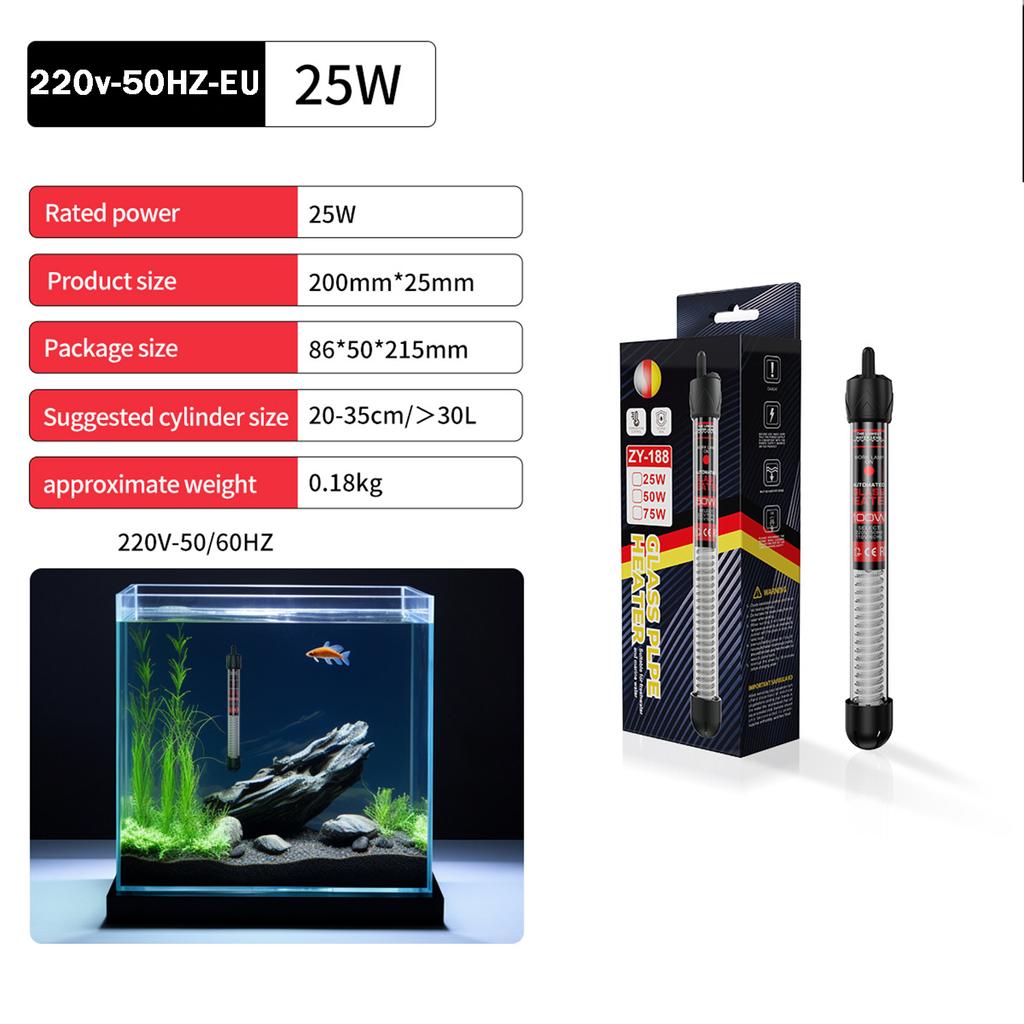 220v-50HZ-EU-PLUG Регулируемый температурный термостат нагревательный стержень 100 Вт Погружной аквариумный нагреватель воды для рыб