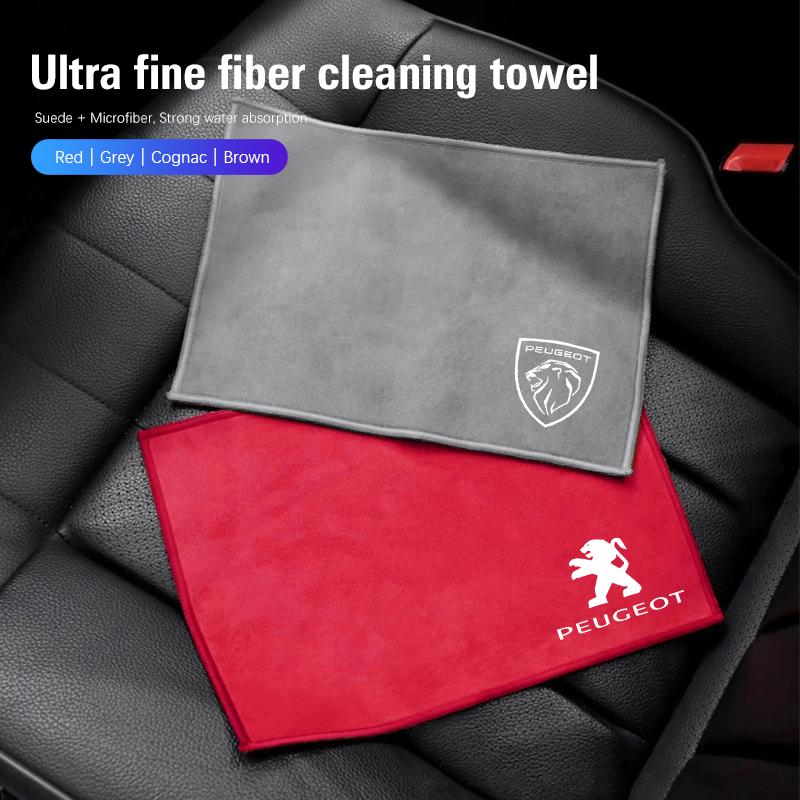 Microfiber Towel Car Cleaning Care Accessories For Peugeot 206 308 208 207 3008 307 2008 508 407 5008 408 4008 Rifter 301 RCZ