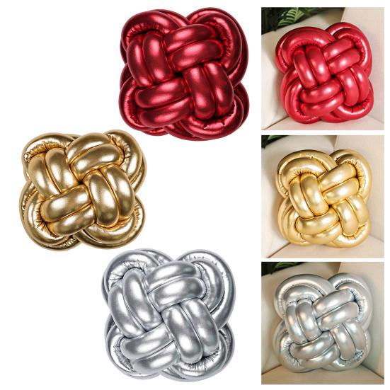 Тканая узловатая декоративная подушка, однотонный дизайн, высокая эластичность, приятная для кожи, китайская узелковая подушка для офиса, дивана, кровати, декоративная подушка