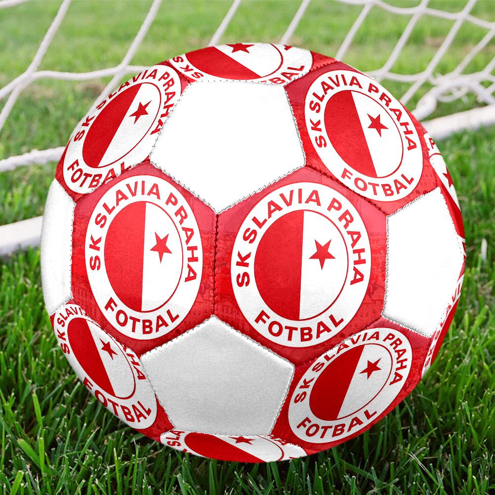 Футбольный мяч SK Slavia Praha, разноцветный, подходит для всех возрастов, машинная сшивка, материал ПВХ, соревновательного уровня, прочный и с высоким отскоком