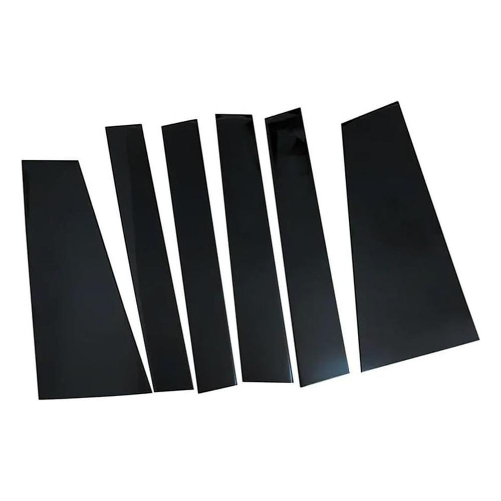 6 шт. глянцево-черные накладки на стойки окон, накладки на двери для Toyota Sienna 2021-2024