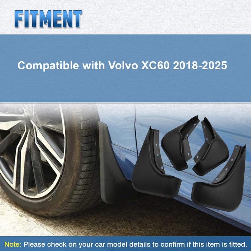 For Volvo XC60 2018-2025 Front And Rear Wheel Fenders Car Splash Guard Fender Mudguards