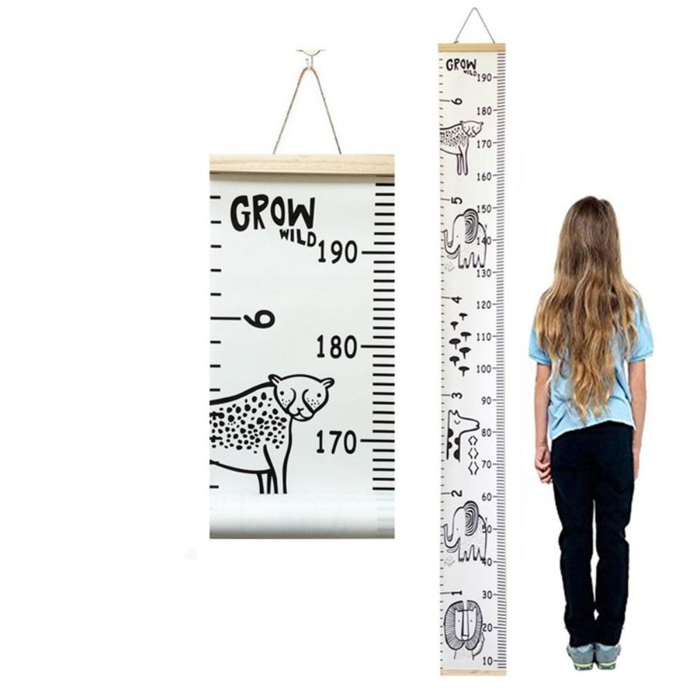 Ростомер детский настенный 2 м, съемный, ростовая линейка, мультяшный рисунок, ростомер