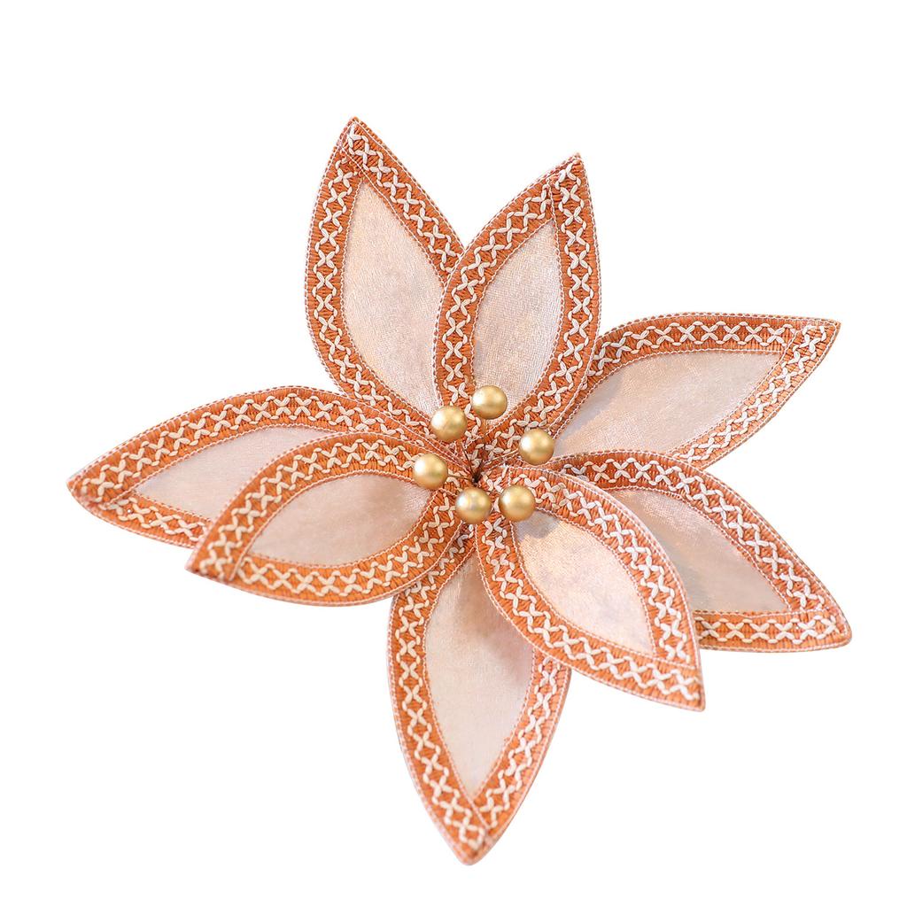 Фланелевые Рождественские Цветы Черенки DIY Рождественские Украшения Аксессуары для Рождественской Елки Искусственные Цветы