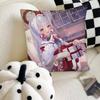 Игровой Аниме Genshin Impact Камисато Аяка Наволочка Модная Квадратная Наволочка Спальня Диван Комната Инста Декор Отдых