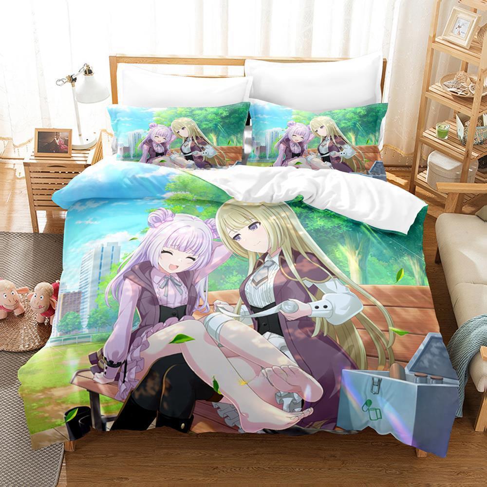 Набор постельного белья Assault Lily Bouquet Односпальный Двуспальный Полный Queen King Размер Набор для кровати Взрослый Детская Спальня Комплекты с пододеяльником Набор постельного белья с аниме