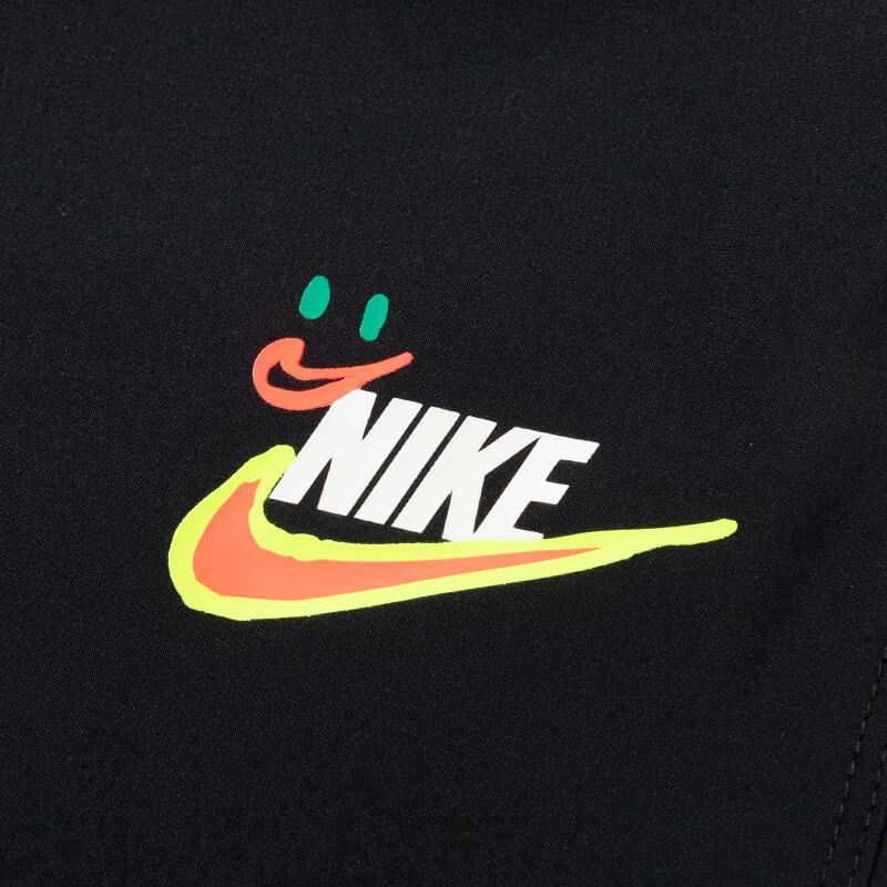 Nike Дышащие тканые повседневные брюки с принтом логотипа, детские брюки, черные HF6420010