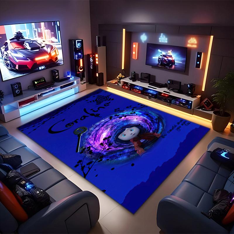 1PC Coraline Rug - home decoration Carpet For Living Room Bedroom Flooring Computer Chair Area Rug