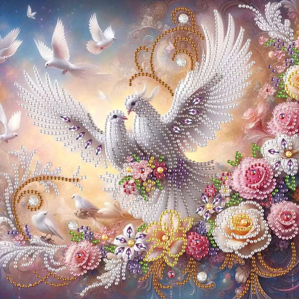 Алмазная мозаика, Алмазная мозаика специальной формы, Набор материалов для ручной работы (наклейки) 30 * 30 Алмазные наклейки Декоративная картина своими руками Трансграничный