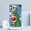 Рождественский Санта-Клаус Подарок Мягкий Чехол для iPhone 16 17 Air 15 14 Pro Max 16E Чехол для Телефона 13 Mini 12 11 7 SE 8 Печатный Рисунок Fi