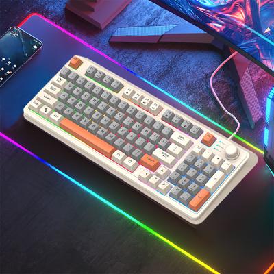 Игровая клавиатура K82 с RGB-подсветкой, механическая клавиатура, USB-порт, игровая клавиатура, 94 клавиши, клавиатура с возможностью горячей замены для ноутбука, настольного компьютера