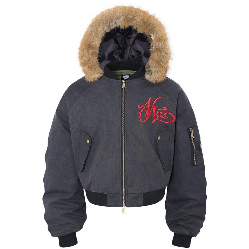 American Vintage Camo Hooded Loose Fit Cotton Puffer Jacket Men Women Winter Warm Casual Outerwear
