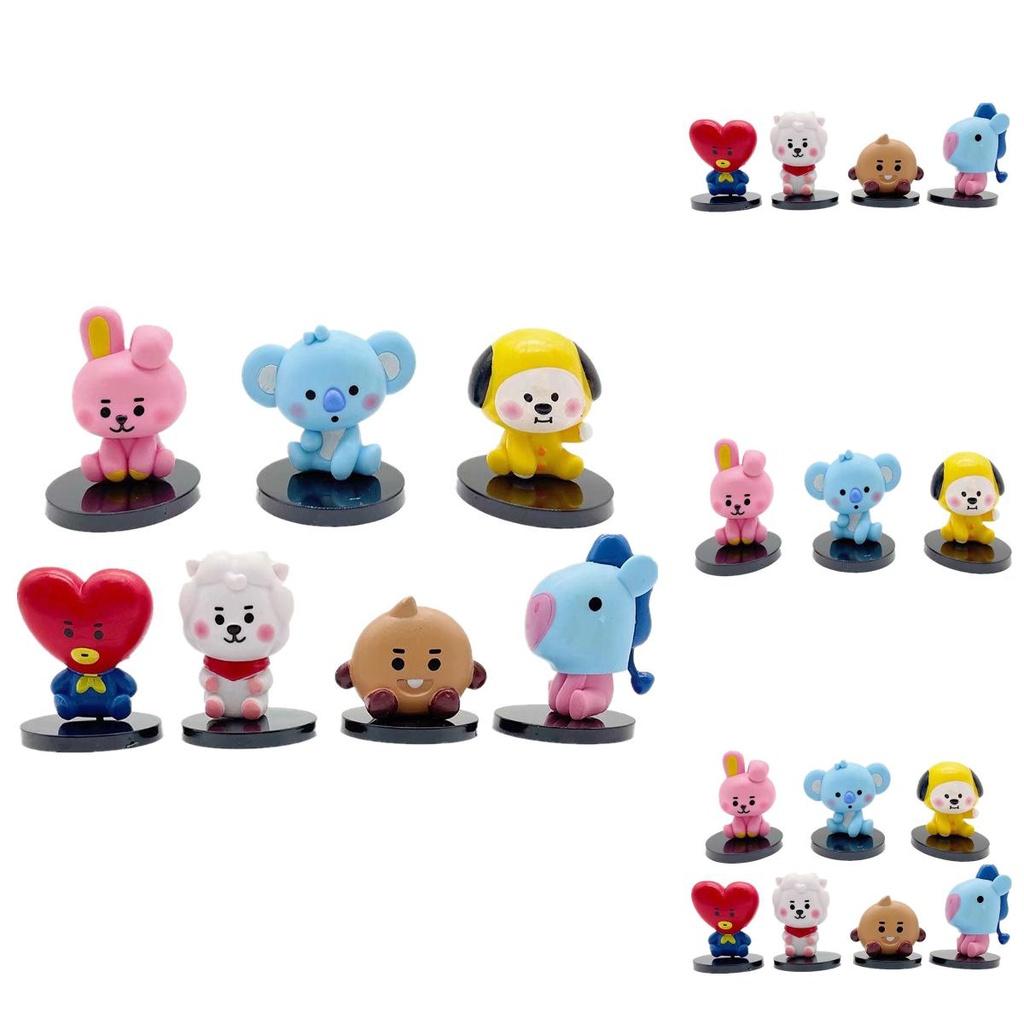 Bts Bt21 7 шт./набор Фигурки-украшения для детского монитора Топпер для торта Игрушки Подарок