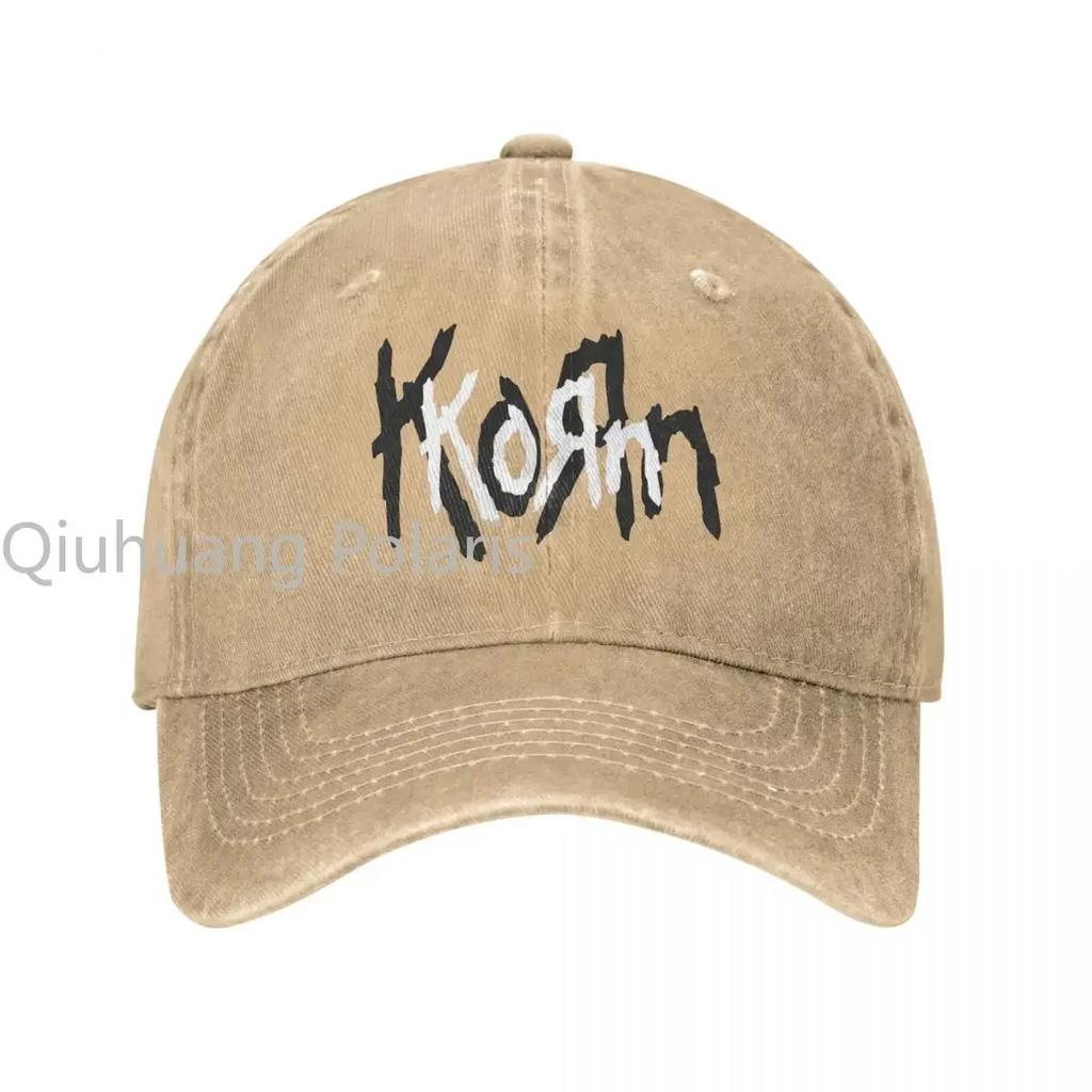 Korn Rock Music Unisex Baseball Caps Distressed Cotton Caps Hat Retro Outdoor All Seasons Travel Headwear