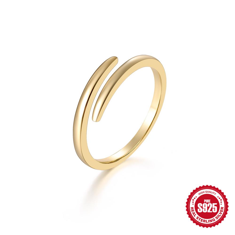 Стильное простое кольцо из стерлингового серебра 925 пробы с открытым крестом и подвеской в виде креста