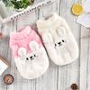 Autumn and Winter Warm Plush Patchwork Teddy Bear Cute Thick Bunny Shaped Dog Cat Cartoon Vest Dog Clothes for Small Dogs Puppy