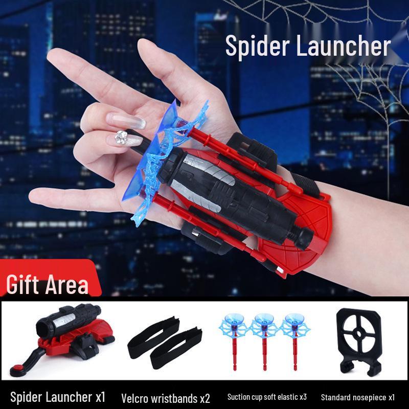 Spider-Man Soft Bullet Launcher Toy with Wall-Sticking Suction Cups