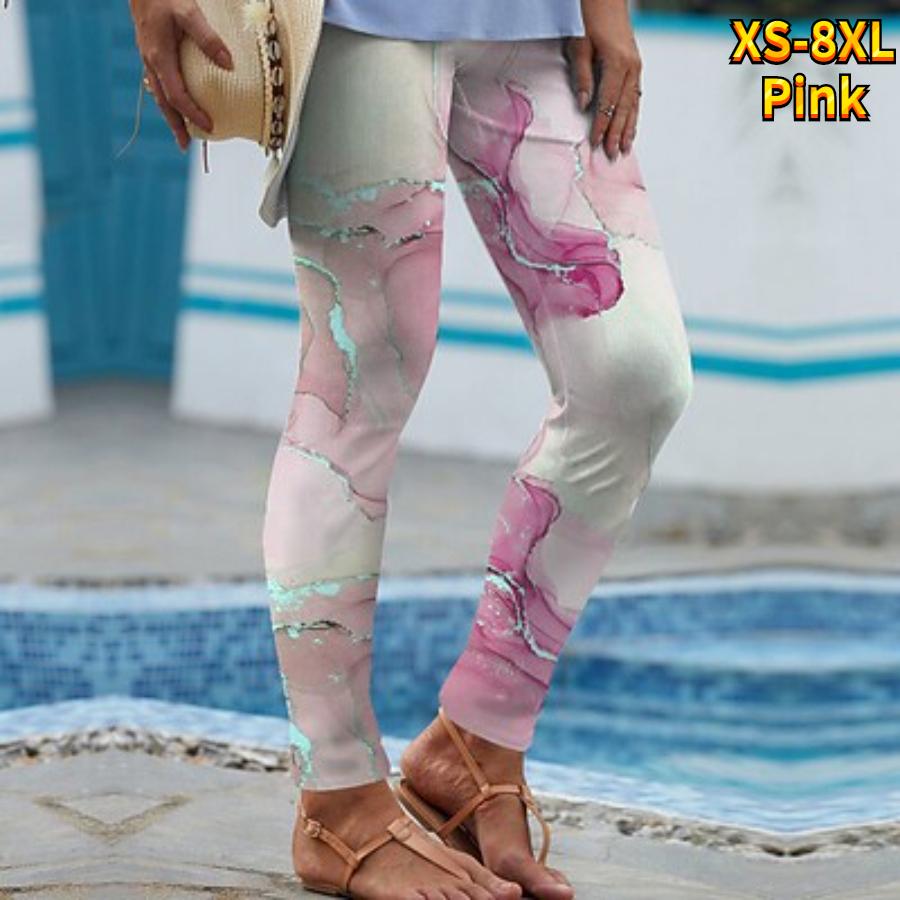 Женские синие прозрачные ленты с принтами, эластичные леггинсы для йоги, фитнес-бег, тренажерный зал, спортивные активные брюки