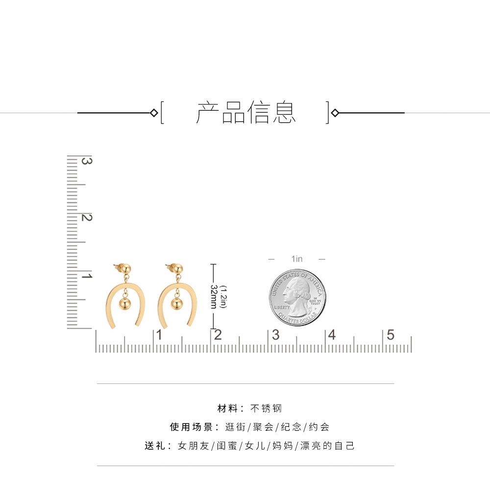 Earrings, cold wind 1010 new earrings, stainless steel earrings, European and American style popular jewelry