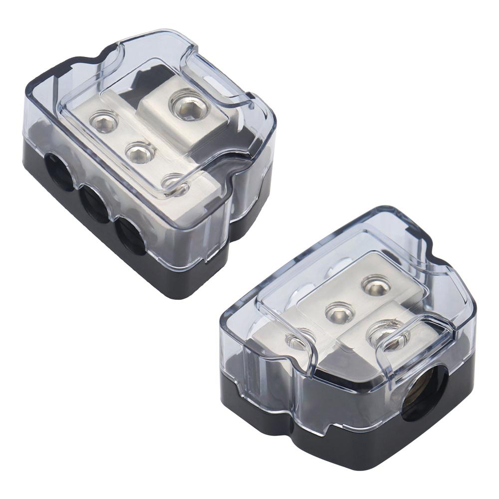 3 Way Distribution Block Car Audio Power Wire Splitter 0 Gauge In 4 Gauge Out